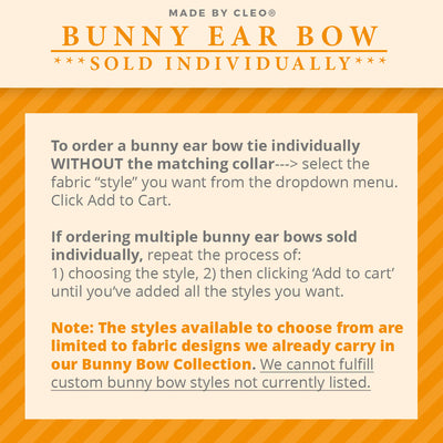 Bunny Ear Bow Tie (Sold Individually) - For Cats & Small Dogs (Collar NOT Included)