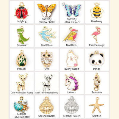 Pet Collar Charms - "Fun & Vibrant Collection" (100 Styles) - For Cat Collars & Small Dog Collars