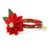 Cat Collar + Flower Set - "Crimson Berry" - Christmas Red Holly Cat Collar + Specialty Christmas Red Poinsettia Felt Flower (Detachable)