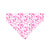 Pet Bandana - "Darling" - Fuchsia Pink Heart Bandana for Cat + Small Dog / Valentine's Day Cat Bandana / Slide-on Bandana / Over-the-Collar (One Size)