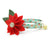 Cat Collar + Flower Set - "Dear Santa" - Christmas Elves, Reindeer & Santa Cat Collar + Specialty Christmas Red Poinsettia Felt Flower (Detachable)