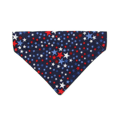 Pet Bandana - "Freedom Stars" - 4th of July Bandana for Cat + Small Dog / Independence Day / Slide-on Bandana / Over-the-Collar