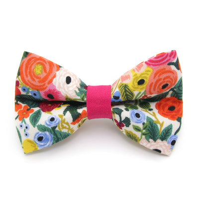 Cat Bow Tie - "Garden Party" - Rifle Paper Co® Floral Bowtie / For Cats + Small Dogs / Removable (One Size)