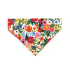 Rifle Paper Co® Pet Bandana - "Garden Party" - Floral Bandana for Cat Collar or Small Dog Collar / Slide-on Bandana / Over-the-Collar (One Size)