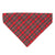 Pet Bandana - "Hearthside" - Classic Red Tartan Plaid Bandana for Cat + Small Dog / Holiday, Christmas / Slide-on Bandana / Over-the-Collar (One Size)