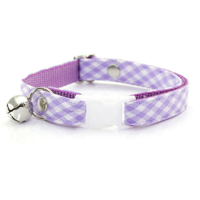 MBC Rack - (8-13 Inch) Pet Collar - "Lavender Lane" - (WHITE BREAKAWAY Clasp / SILVER Hardware Accents / Round Metal Split Ring) - Sold As Configured - Final SALE