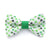 St. Patrick's Day Pet Bow Tie - "Shamrock Shore " - Mini Shamrocks on White w/ Green Center Tie - Detachable Bowtie for Cats + Dogs