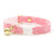 MBC Rack - (8-13 Inch) Pet Collar - "Snowflakes - Sugar Pink (w/ Pink Lining)" - (WHITE BREAKAWAY Clasp / GOLD Hardware Accents / Round Metal Split Ring) - Sold As Configured - Final SALE