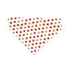 Pet Bandana - "Swiss Cross Christmas" - Red & Green Bandana for Cat + Small Dog / Holiday / Slide-on Bandana / Over-the-Collar (One Size)