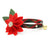 Cat Collar + Flower Set - "Telluride" - Holiday Plaid Cat Collar + Specialty Christmas Red Poinsettia Felt Flower (Detachable)