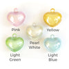 Pet Collar Jingle Bell - "Twinkle Heart Bell" - (5 Pastel Colors) - Pick One - For Cat Collars & Small Dog Collars (Soft Chime Tone)