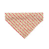 Pet Bandana - "Victorian Holiday" - Red & Green Bandana for Cat + Small Dog / Slide-on Bandana / Over-the-Collar (One Size)