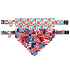 Patriotic Pet Bandana - "Stars & Stripes" - 4th of July USA American Flag Bandana for Cat + Small Dog / Independence Day, Election Day / Slide-on Bandana / Over-the-Collar (One Size)