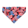 Patriotic Pet Bandana - "Stars & Stripes" - 4th of July USA American Flag Bandana for Cat + Small Dog / Independence Day, Election Day / Slide-on Bandana / Over-the-Collar (One Size)