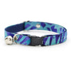 Tropical Cat Collar - "Blue Lagoon" - Hawaiian Blue Cat Collar / Summer, Beach, Ocean, Tiki / Breakaway Buckle or Non-Breakaway / Cat, Kitten + Small Dog Sizes