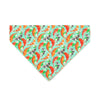 Fish Cat Bandana - "Koi Pond" - Goldfish Green Bandana for Cat + Small Dog / Carp, Asian, Japanese / Slide-On Over the Collar Bandana