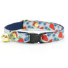 Bow Tie Cat Collar Set - "Berry Bramble" - Blueberry Cat Collar w/ Matching Bowtie / Summer Fruit, 4th of July, Red White & Blue / Cat, Kitten, Small Dog Sizes