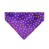 Purple Cat Bandana - "Splash - Purple Rain" - Raindrops Bandana for Cat + Small Dog / Storm Cloud, Emo Bandana / Slide-On Over the Collar Bandana