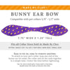 Cat Collar and Bunny Ear Bow Set - "Splash - Purple Rain" - Raindrops Cat Collar w/ Matching Bunny Bow Tie / Storm, Emo, Prince Fan / Cat, Kitten + Small Dog Sizes