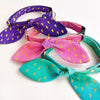 Cat Collar and Bunny Ear Bow Set - "Splash - Purple Rain" - Raindrops Cat Collar w/ Matching Bunny Bow Tie / Storm, Emo, Prince Fan / Cat, Kitten + Small Dog Sizes