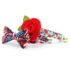 Pet Bow Tie - "Stars & Stripes" - Patriotic Bow Tie Cat Bow Tie / Independence Day, Election Day, USA Flag / For Cats + Small Dogs (One Size)