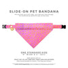 Pink Cat Bandana - "Splash - Pink Ombre" - Aquatic Raindrop Water Droplets Bandana for Cat + Small Dog / Girl Cat Bandana / Slide-On Over the Collar Bandana