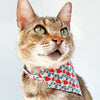 Cat Bandana - "Berry Bramble" - Blueberry Bandana for Cat + Small Dog/Summer, Patriotic, Blue, 4th of July, Strawberry Fruit Cat Bandana