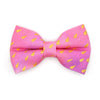 Pink Cat Bow Tie - "Splash - Pink Ombre" - Aquatic Raindrops Bow Tie for Cat / Summer, Water Droplet / Cat + Small Dog