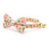 Tropical Bowtie Cat Collar Set - "Palms & Popsicles - Pink" - Palm Tree Popsicle Cat Collar with Bow Tie / Summer, Ice Cream / Cat, Kitten, Small Dog Sizes