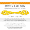 Cat Collar and Bunny Ear Bow Set - "Show Me The Honey" - Yellow Honey Bee Cat Collar with Matching Bunny Bow Tie / Cat, Kitten + Small Dog Sizes