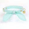 Cat Collar and Bunny Ear Bow Set - "Mint To Be" - Polka Dot Mint Cat Collar with Matching Bunny Bow Tie / Spring, Easter, Pastel / Cat, Kitten + Small Dog Sizes