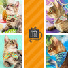 Tropical Cat Collar - "Blue Lagoon" - Hawaiian Blue Cat Collar / Summer, Beach, Ocean, Tiki / Breakaway Buckle or Non-Breakaway / Cat, Kitten + Small Dog Sizes
