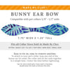 Cat Collar and Bunny Ear Bow Set - "Blue Lagoon" - Hawaiian Blue Tropical Cat Collar w/ Matching Bunny Bow Tie / Summer, Beach, Tiki / Cat, Kitten + Small Dog Sizes