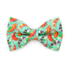 Fish Bowtie Cat Collar Set - "Koi Pond" - Goldfish Green Cat Collar with Bow Tie / Asian, Japanese, Carp / Cat, Kitten, Small Dog Sizes