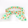 Tropical Cat Collar - "Palms & Popsicles - Green" - Palm Tree Popsicle Cat Collar / Summer, Food / Breakaway Buckle or Non-Breakaway / Cat, Kitten + Small Dog Sizes