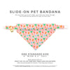 Popsicle Cat Bandana - "Palms & Popsicles - Pink" - Palm Tree Tropical Bandana for Cat + Small Dog / Summer, Ice Cream / Slide-On Over the Collar Bandana