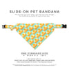 Sun Cat Bandana - "Sunrise" - Boho Retro Sunset Yellow Bandana for Cat + Small Dog / California, Desert, Summer Cat Bandana / Slide-On Over the Collar Bandana