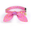 Cat Collar and Bunny Ear Bow Set - "Splash - Pink Ombre" - Raindrops Cat Collar w/ Matching Bunny Bow Tie / Cat, Kitten + Small Dog Sizes