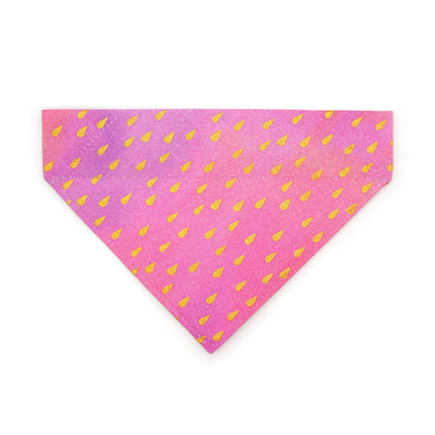 Pink Cat Bandana - "Splash - Pink Ombre" - Aquatic Raindrop Water Droplets Bandana for Cat + Small Dog / Girl Cat Bandana / Slide-On Over the Collar Bandana