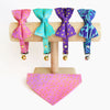 Pink Cat Bow Tie - "Splash - Pink Ombre" - Aquatic Raindrops Bow Tie for Cat / Summer, Water Droplet / Cat + Small Dog