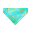 Turquoise Cat Bandana - "Splash - Aqua Ombre" - Aquatic Water Raindrop Bandana for Cat + Small Dog / Summer / Slide-On Over the Collar Bandana