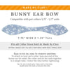 Cat Collar and Bunny Ear Bow Set - "Fairfield" - Light Blue Floral Denim Chambray Cat Collar with Matching Bunny Bow Tie / Cat, Kitten + Small Dog Sizes