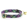 Cat Collar and Bunny Ear Bow Set - "Morgan Le Fey" - Purple Plaid Cat Collar w/ Matching Bunny Bow Tie / Cat, Kitten + Small Dog Sizes