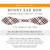 Cat Collar and Bunny Ear Bow Set - "Newberry" - Tan Plaid Cat Collar w/ Matching Bunny Bow Tie / Cat, Kitten + Small Dog Sizes