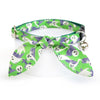 Cat Collar and Bunny Ear Bow Set - "Ghostly Gathering" - Halloween Green Ghost Cat Collar w/ Matching Bunny Bow Tie / Cat, Kitten + Small Dog Sizes