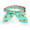 Cat Collar and Bunny Ear Bow Set - "Party Pumpkins" - Halloween Jack-o-lantern Pumpkin Cat Collar w/ Matching Bunny Bow Tie / Cat, Kitten + Small Dog Sizes