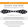 Cat Collar and Bunny Ear Bow Set - "Chasing Ghosts" - Black Halloween Ghost Cat Collar w/ Matching Bunny Bow Tie / Cat, Kitten + Small Dog Sizes