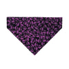 Cat Bandana - "Lydia" - Dark Purple Skull Bandana for Cat + Small Dog / Halloween, Witchy, Goth / Slide-On Over the Collar Bandana