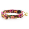 Cat Collar - "Harvest Wine" - Burgundy Floral Cat Collar / Fall, Autumn, Thanksgiving / Breakaway Buckle or Non-Breakaway / Cat, Kitten + Small Dog Sizes