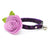 Skull Cat Collar + Flower Set - "Lydia" - Purple Cat Collar w/ Lavender Felt Flower (Detachable) / Cat, Kitten + Small Dog Sizes